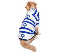 Sweat à capuche pour chien Motif drapeau israélien S Chaud et léger adapté pour les animaux de compagnie à porter en automne et en hiver
