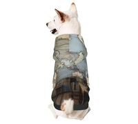 Sweat à capuche pour chien pour l'automne et l'hiver, vêtement confortable pour les activités de plein air, imprimé tie-dye de laboratoire steampunk