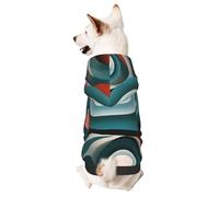 Sweat à capuche pour chien pour l'automne et l'hiver, vêtement confortable pour les activités de plein air, imprimé tie-dye futurisme