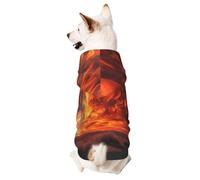 Sweat à capuche pour chien pour l'automne et l'hiver, vêtement confortable pour les activités de plein air, imprimé tie-dye The Desert at Dawn