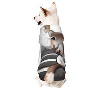 Sweat à capuche pour chien pour l'automne et l'hiver, vêtement confortable pour les activités de plein air, ombre douce, imprimé tie-dye écureuil King