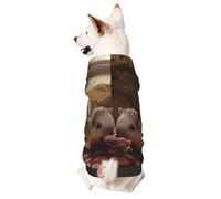 Sweat à capuche pour chien pour l'automne et l'hiver, vêtements confortables pour animaux de compagnie pour les activités de plein air, photos de hérisson datant avec imprimé tie-dye