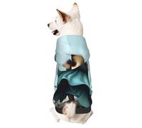 Sweat à capuche pour chien pour l'automne et l'hiver, vêtements confortables pour les activités de plein air, un Poméranie portant une magnifique robe imprimé tie-dye