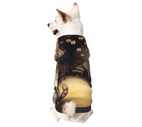 Sweat à capuche pour chien pour l'automne et l'hiver, vêtements confortables pour les activités de plein air, un joli sweat à capuche steampunk tigré imprimé tie-dye pour animaux de compagnie
