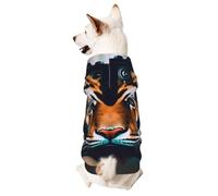 Sweat à capuche pour chien pour l'automne et l'hiver, vêtements confortables pour les activités de plein air, imprimé tie-dye appareil photo tigre