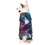Sweat à capuche pour chien pour l'automne et l'hiver, vêtements confortables pour les activités de plein air, éclaboussures de liquide, imprimé tie-dye fusée spatiale