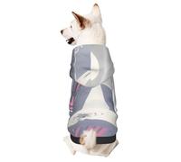 Sweat à capuche pour chien pour l'automne et l'hiver, vêtements confortables pour les activités de plein air, fluo, ruines anciennes, imprimé tie-dye