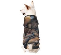 Sweat à capuche pour chien pour l'automne et l'hiver, vêtements confortables pour les activités de plein air, impression tie-dye Hobbit Cave