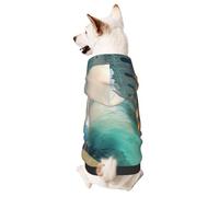 Sweat à capuche pour chien pour l'automne et l'hiver, vêtements confortables pour les activités de plein air, Venise Water City Tie Dye Print