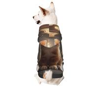 Sweat à capuche pour chien pour l'automne et l'hiver, vêtements confortables pour les activités de plein air, un joli petit chat imprimé tie-dye