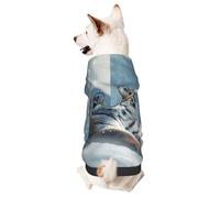 Sweat à capuche pour chien pour l'automne et l'hiver, vêtements confortables pour les activités de plein air, un tigre froid comme la glace, imprimé tie-dye pour animaux de compagnie