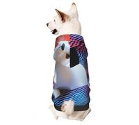 Sweat à capuche pour chien pour l'automne et l'hiver, vêtements confortables pour les activités de plein air, illustration de transfiguration, imprimé tie-dye furet