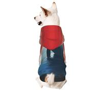Sweat à capuche pour chien pour l'automne et l'hiver, vêtements confortables pour les activités de plein air, lamantins, imprimé tie-dye et regarder le coucher du soleil