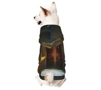 Sweat à capuche pour chien pour l'automne et l'hiver, vêtements confortables pour les activités de plein air, motif rose dans le monde des contes de fées, imprimé tie-dye