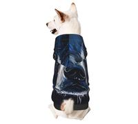 Sweat à capuche pour chien pour l'automne et l'hiver, vêtements confortables pour les activités de plein air, portraits d'animaux de dessin animé, imprimé tie-dye