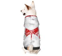 Sweat à capuche pour chien pour l'automne et l'hiver, vêtements confortables pour les activités de plein air, motif drapeau du Canada rétro imprimé tie-dye