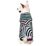 Sweat à capuche pour chien pour l'automne et l'hiver, vêtements confortables pour les activités de plein air, imprimé flamant rose Tie Dye