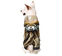 Sweat à capuche pour chien pour l'automne et l'hiver, vêtements confortables pour les activités de plein air, portrait surréaliste imprimé tie-dye pour animaux de compagnie