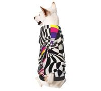 Sweat à capuche pour chien pour l'automne et l'hiver, vêtements confortables pour les activités de plein air, motifs psychédéliques complexes, 1 imprimé tie-dye
