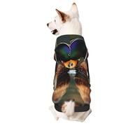 Sweat à capuche pour chien pour l'automne et l'hiver, vêtements confortables pour les activités de plein air, beau reflet, portrait de couple d'animaux, imprimé tie-dye