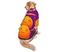 Sweat à capuche pour chien Smiley orange XL chaud et léger, adapté pour les animaux de compagnie à porter en automne et en hiver