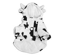 Sweat à Capuche pour Chien Veste d'hiver élégante Conception de Vache Mignonne Confortable vêtements d'hiver Chauds pour Les Petits Chiens Moyens (M)