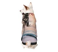 Sweat à capuche pour chien - Vêtement élégant pour chien - Vêtements pour animaux de compagnie - Streetwear - Survêtement pour chien, chiot, taille S, lever du soleil, île tropicale palmier
