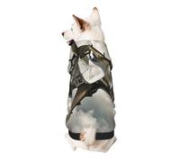 Sweat à capuche pour chiens de petite taille avec imprimé avion de la guerre mondiale, chaud, doux et respirant, facile à porter pour l'hiver et l'automne
