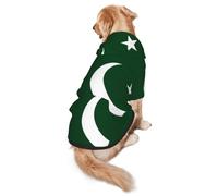 Sweat à capuche pour chiens de taille moyenne et grande - Vêtement en polyester doux pour toutes les saisons - Motif drapeau du Pakistan