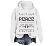 Sweat à capuche pour couples avec inscription « I Come In Peace Im Peace », WHITE-A, 3XL