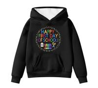 Sweat à capuche pour enfant - Multicolore - Capuche - Poche kangourou - Sweat-shirt festif ludique - Inscription bougie graphique - T-shirt d'anniversaire pour fête d'anniversaire, Stil-w02 Noir, 4-5