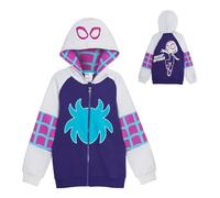 Sweat à capuche pour enfant Spidey et ses incroyables amis, veste à capuche zippée, Miles Morales Ghost Spider ou Spidey, 5-6 ans