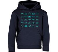 Sweat à Capuche pour Enfants: Controller - Gaming - Gamer Jeux Vidéo Game-s PC Play E-Sport - Cadeau Anniversaire Noel Fils Garçon-s Enfant Fille-s Sweater Hoodie Pull Pull-Over (Bleu 140)