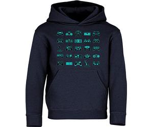 Sweat à Capuche pour Enfants: Controller - Gaming - Gamer Jeux Vidéo Game-s PC Play E-Sport - Cadeau Anniversaire Noel Fils Garçon-s Enfant Fille-s Sweater Hoodie Pull Pull-Over (152)