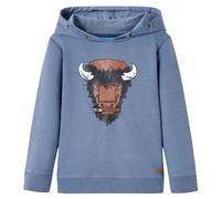 Sweat à Capuche pour Enfants Manches Longues Tout-petits Bleu Mélange 104 vidaXL