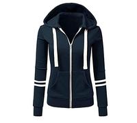Sweat à capuche pour femme avec fermeture éclair - Veste à capuche pour femme - Noir - Long - Sweatshirt de sport - Cardigan uni avec capuche - Veste de sport ample - Veste à capuche