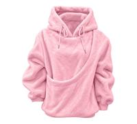 Sweat à capuche pour femme avec grande poche pour animal de compagnie, noir avec aspect décontracté doux et encolure claire ou capuche, pour le quotidien, les voyages et les combinaisons décontractées