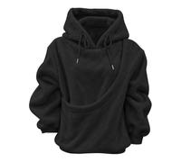 Sweat à capuche pour femme avec grande poche pour animal de compagnie, noir avec aspect décontracté doux et encolure claire ou capuche, pour le quotidien, les voyages et les combinaisons décontractées