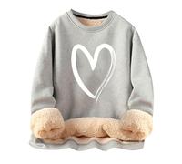 Sweat à capuche pour femme avec imprimé drôle, sweat-shirt doublé en peluche, pull à manches longues, épais et chaud, pull d'hiver surdimensionné Y2K Veste de survêtement décontractée