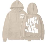 Sweat à capuche pour femme avec inscription « Have A Good Day » - Impression graphique - Manches longues - Décontracté - Oversize, 29, XXL