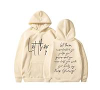 Sweat à capuche pour femme avec inscription « Have A Good Day » - Impression graphique - Manches longues - Décontracté - Oversize, 44., M