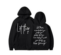 Sweat à capuche pour femme avec inscription « Have A Good Day » - Impression graphique - Manches longues - Décontracté - Oversize, 45., M