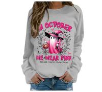 Sweat à capuche pour femme avec inscription « Stand Alone In October We Wear Witch » Noir Femme, gris, L