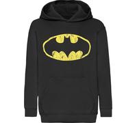 Sweat à capuche pour femme avec logo Batman look usé NS4224 (3XL) (Noir)