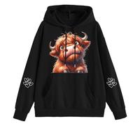 Sweat à capuche pour femme avec veau curieux des Highlands - Sweat à capuche avec motif animal mignon - Sweatshirt décontracté pour un look charmant, Style_o02 Noir, XL