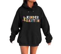 Sweat à capuche pour femme - Chemises de premier jour d'école pour la rentrée scolaire des enseignants, les vacances, les anniversaires de mariage - Hauts graphiques, Noir , L