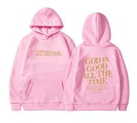 Sweat à capuche pour femme Christian God Is Good All The Time - Manches longues - Graphique Jésus - Tendance - Pull à capuche pour adolescents - Lettre décontractée - Tenue universitaire, RD2., M