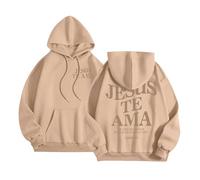 Sweat à capuche pour femme Christian Jesus Te Ama mignon plage doux sweatshirts à capuche Faith Trendy été décontracté graphique pulls coupe ample Essential God Trust In The Lord Anime 2025 Vintage