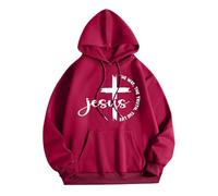 Sweat à capuche pour femme Christian Jesus The Way The Truth and The Life - Lettre mignonne - Pull pour femme - I Love Jesus 2026 - Graphique avec capuche - Sweatshirts décontractés tendance vintage