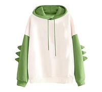 Sweat à capuche pour femme - Dinosaure Kawaii - Pull mignon dinosaure - Pull à capuche - Loisirs - Sport - Manches longues - Sweat-shirt à capuche - Hiver - Filles - Dessin animé - Adolescent -